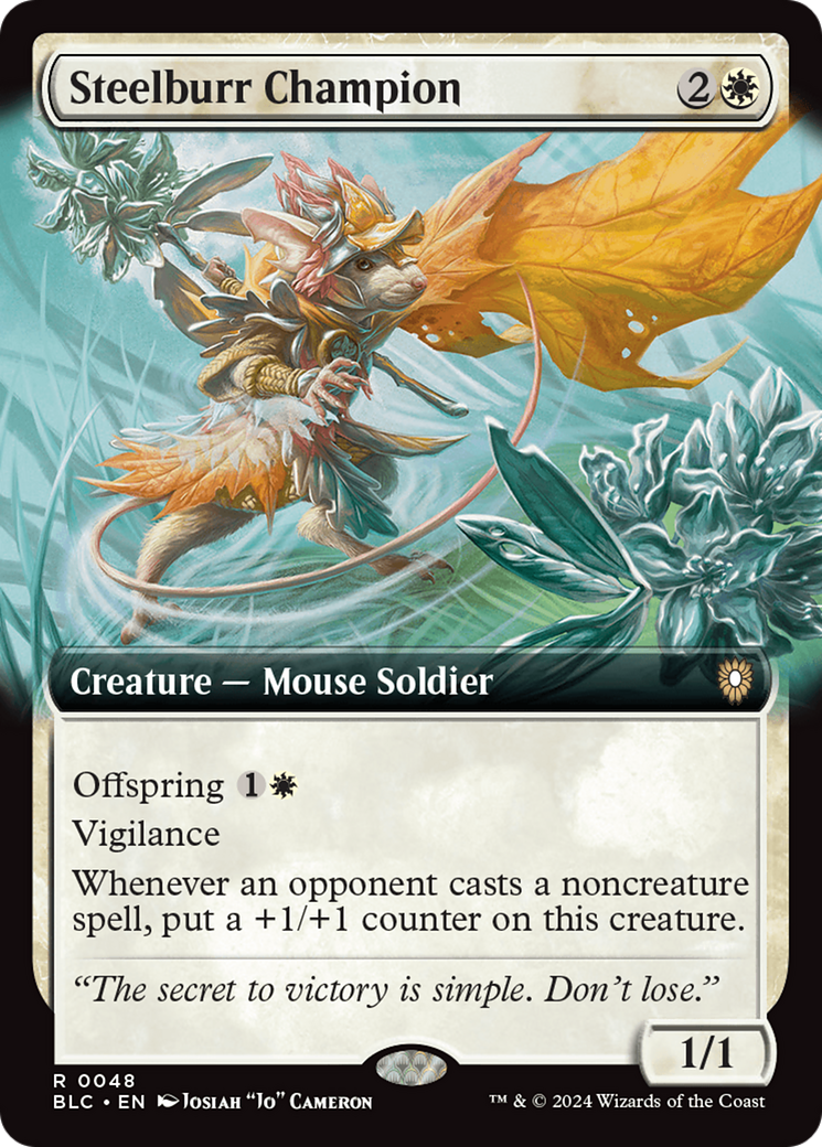 Steelburr Champion (Extended Art) [Bloomburrow Commander] [Foil]