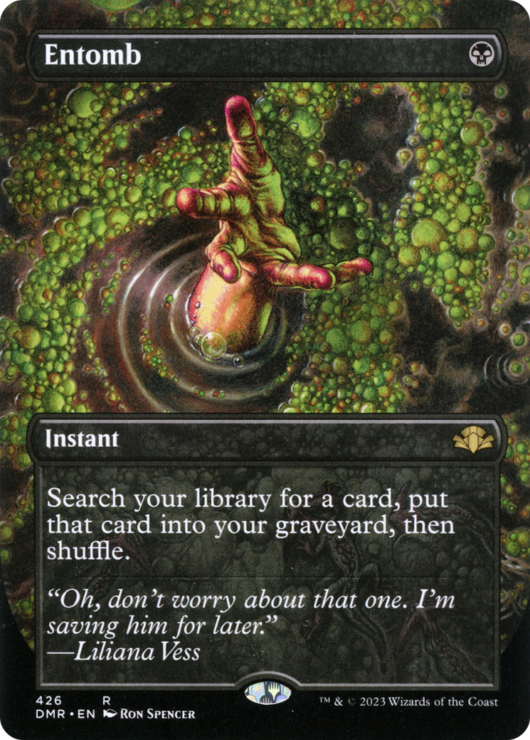 Entomb (Borderless Alternate Art) [Dominaria Remastered] [Foil]