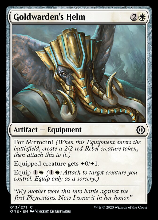 Goldwarden's Helm [Phyrexia: All Will Be One] [Foil]