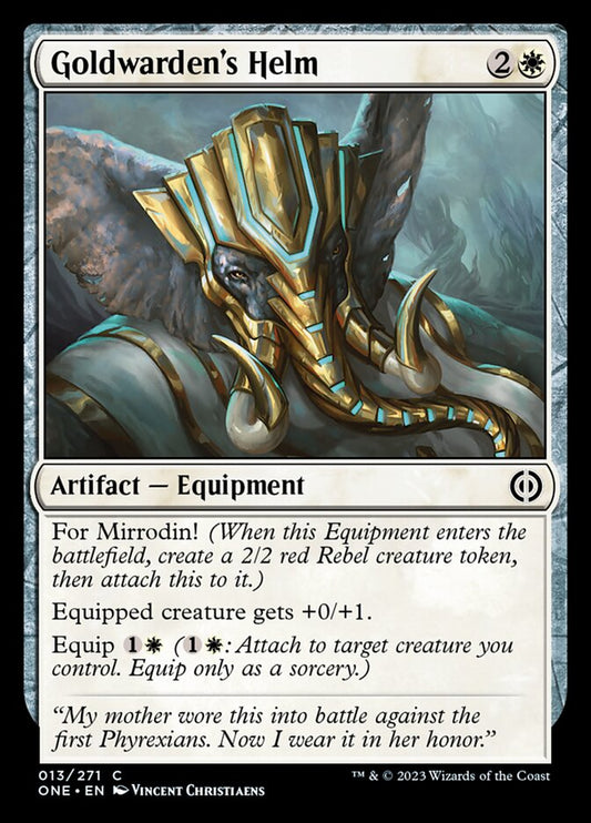 Goldwarden's Helm [Phyrexia: All Will Be One] [Foil]