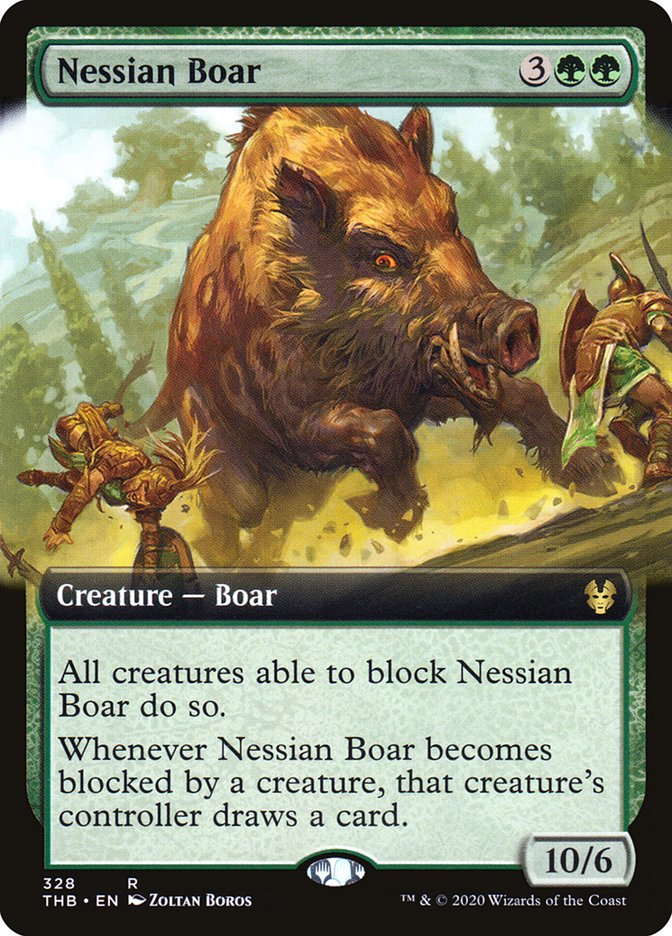 Nessian Boar (Extended Art) [Theros Beyond Death] [Foil]