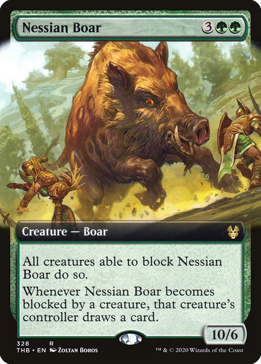 Nessian Boar (Extended Art) [Theros Beyond Death] [Foil]