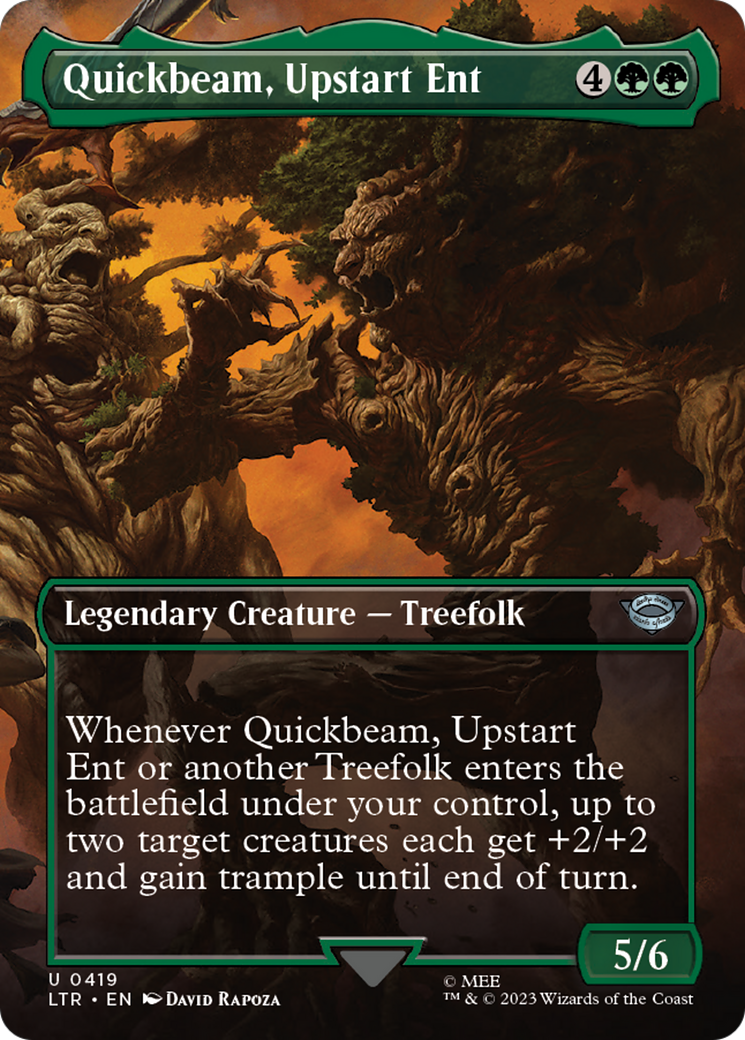 Quickbeam, Upstart Ent (Borderless Alternate Art) [The Lord of the Rings: Tales of Middle-Earth] [Foil]