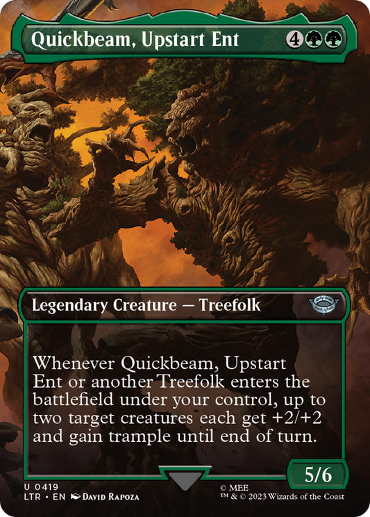 Quickbeam, Upstart Ent (Borderless Alternate Art) [The Lord of the Rings: Tales of Middle-Earth] [Foil]
