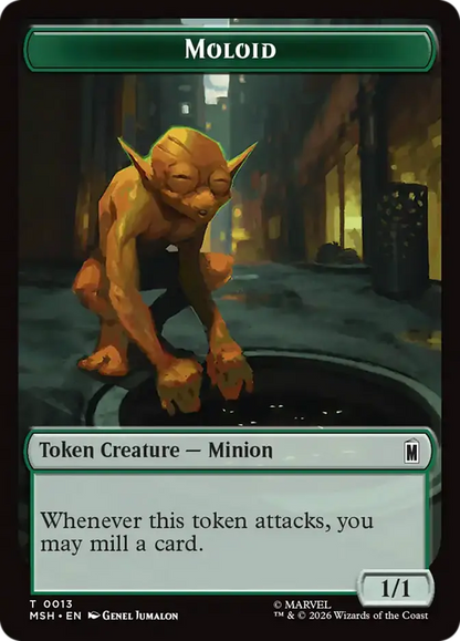 Wall // Moloid Double-Sided Token [Marvel Super Heroes]