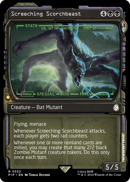 Screeching Scorchbeast (Showcase) [Fallout] [Foil]