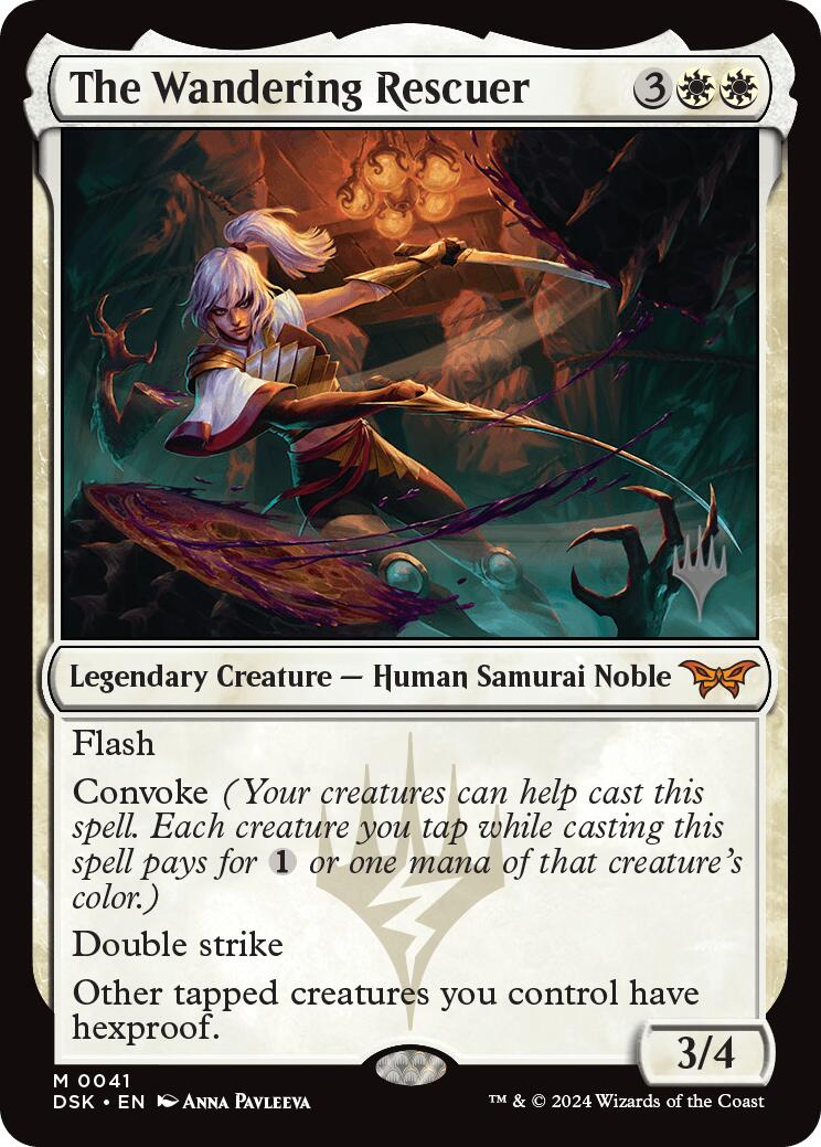 The Wandering Rescuer (Promo Pack) [Duskmourn: House of Horror Promos] [Foil]