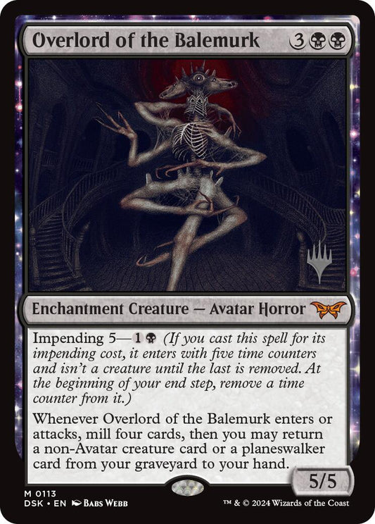 Overlord of the Balemurk (Promo Pack) [Duskmourn: House of Horror Promos] [Foil]