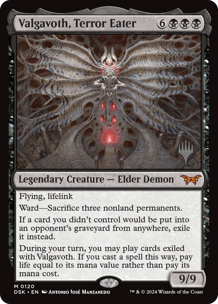 Valgavoth, Terror Eater (Promo Pack) [Duskmourn: House of Horror Promos] [Foil]