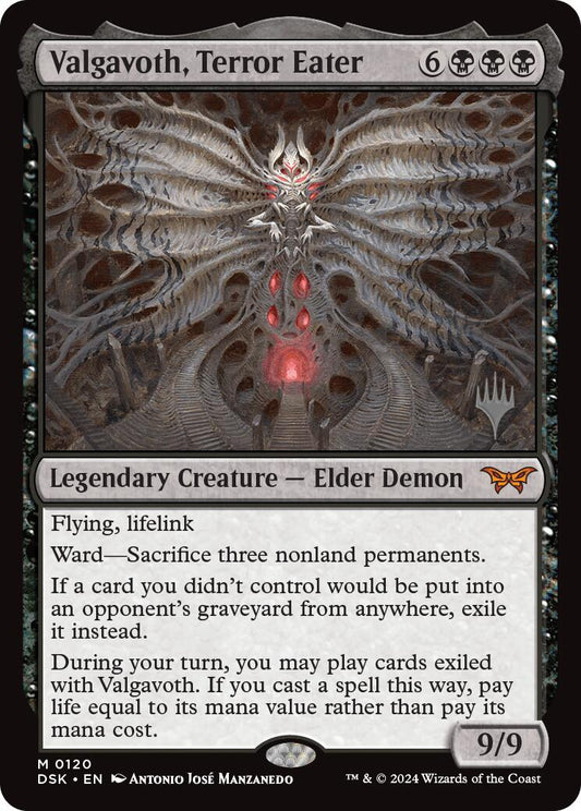 Valgavoth, Terror Eater (Promo Pack) [Duskmourn: House of Horror Promos] [Foil]