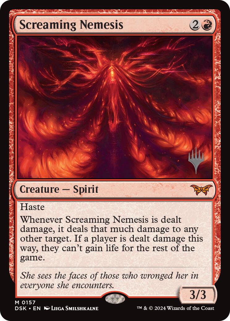 Screaming Nemesis (Promo Pack) [Duskmourn: House of Horror Promos] [Foil]