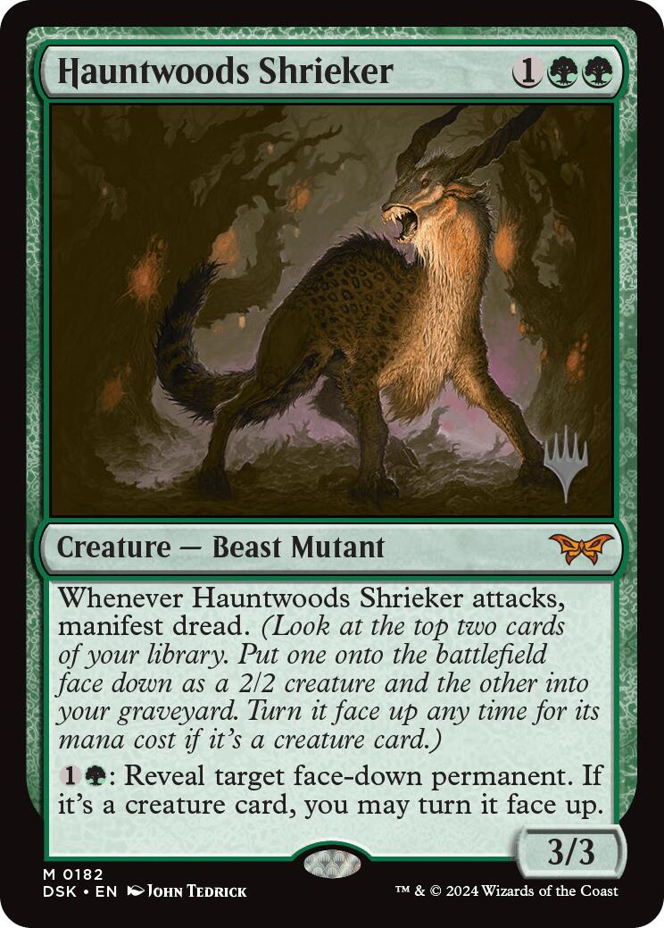 Hauntwoods Shrieker (Promo Pack) [Duskmourn: House of Horror Promos] [Foil]