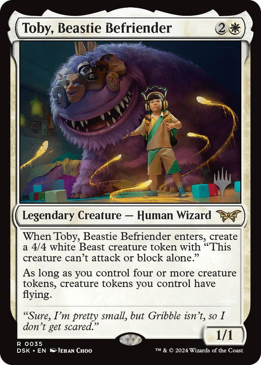 Toby, Beastie Befriender (Promo Pack) [Duskmourn: House of Horror Promos] [Foil]