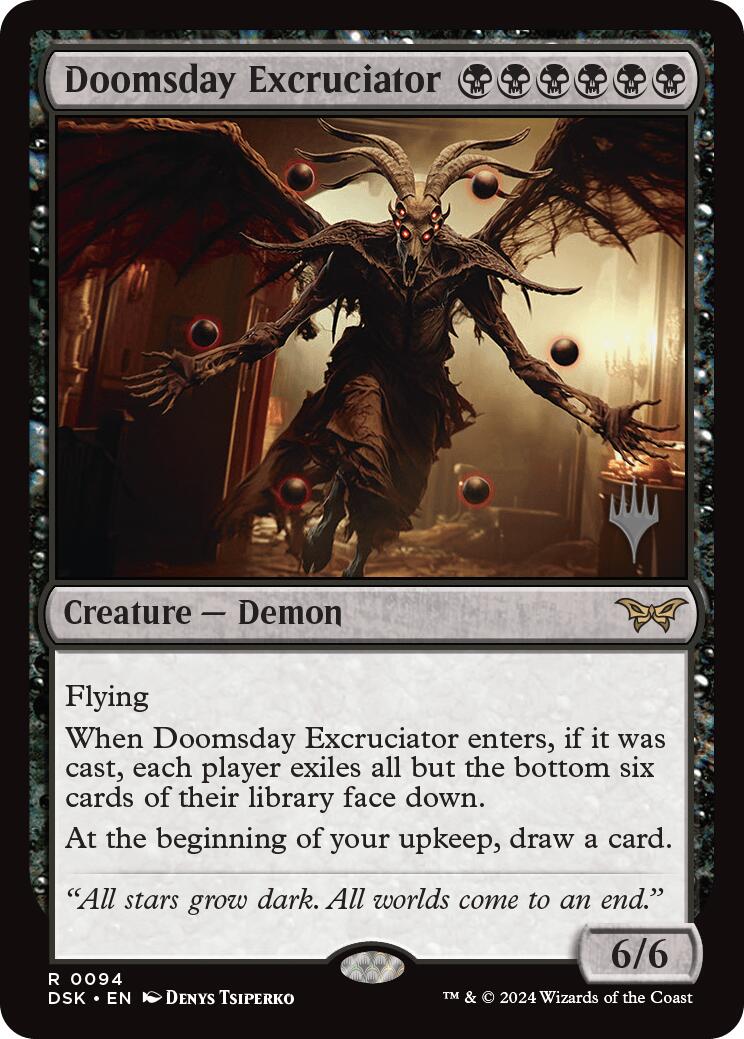 Doomsday Excruciator (Promo Pack) [Duskmourn: House of Horror Promos] [Foil]