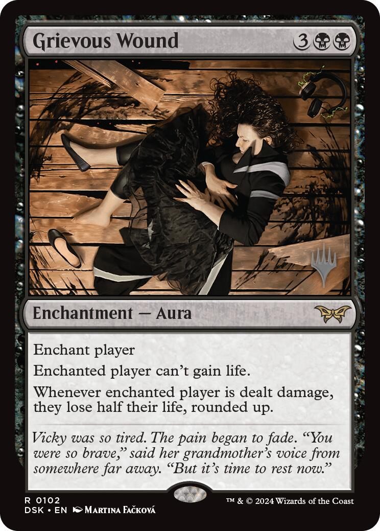 Grievous Wound (Promo Pack) [Duskmourn: House of Horror Promos] [Foil]