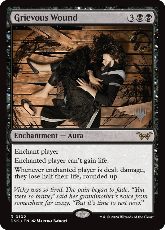 Grievous Wound (Promo Pack) [Duskmourn: House of Horror Promos] [Foil]