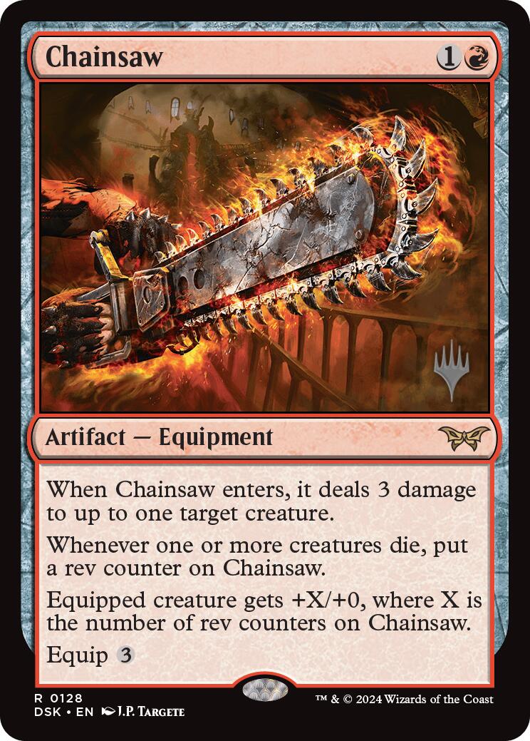 Chainsaw (Promo Pack) [Duskmourn: House of Horror Promos] [Foil]