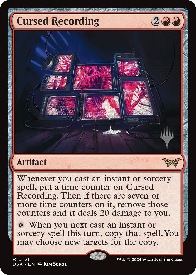 Cursed Recording (0131) (Promo Pack) [Duskmourn: House of Horror Promos] [Foil]
