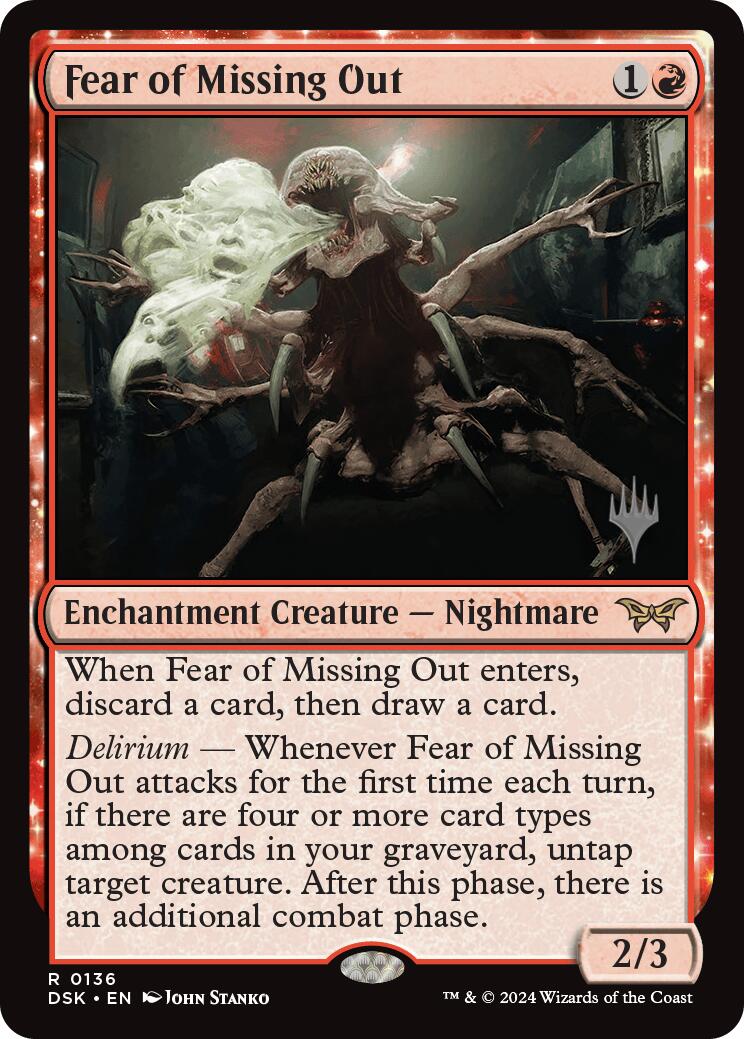 Fear of Missing Out (Promo Pack) [Duskmourn: House of Horror Promos] [Foil]