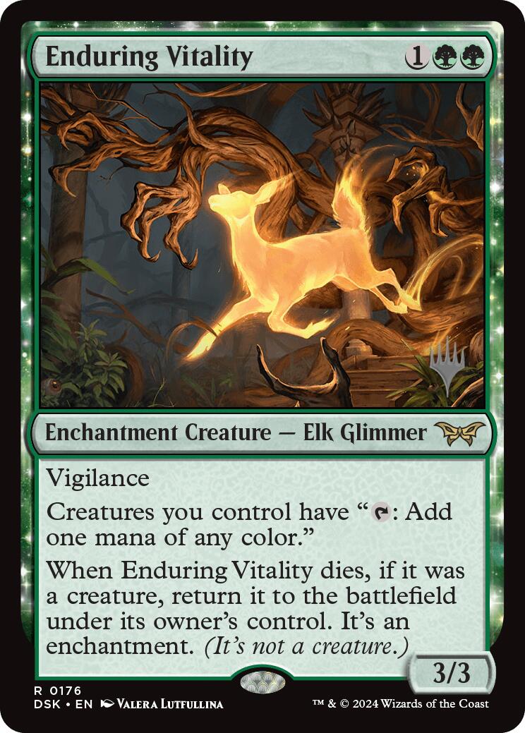 Enduring Vitality (Promo Pack) [Duskmourn: House of Horror Promos] [Foil]