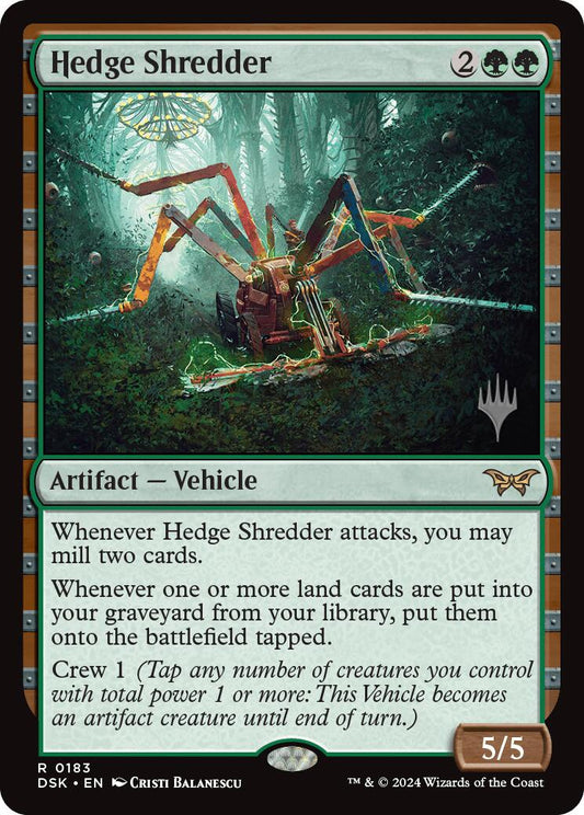 Hedge Shredder (Promo Pack) [Duskmourn: House of Horror Promos] [Foil]