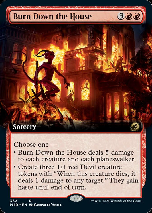 Burn Down the House (Extended Art) [Innistrad: Midnight Hunt] [Foil]