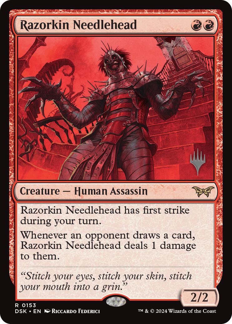 Razorkin Needlehead (Promo Pack) [Duskmourn: House of Horror Promos] [Foil]