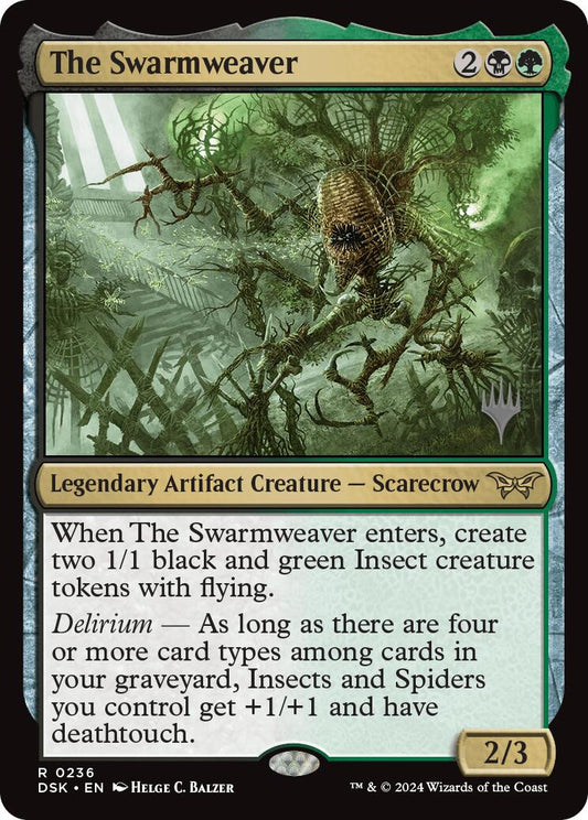 The Swarmweaver (0236) (Promo Pack) [Duskmourn: House of Horror Promos] [Foil]