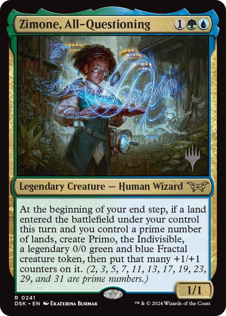 Zimone, All-Questioning (Promo Pack) [Duskmourn: House of Horror Promos] [Foil]