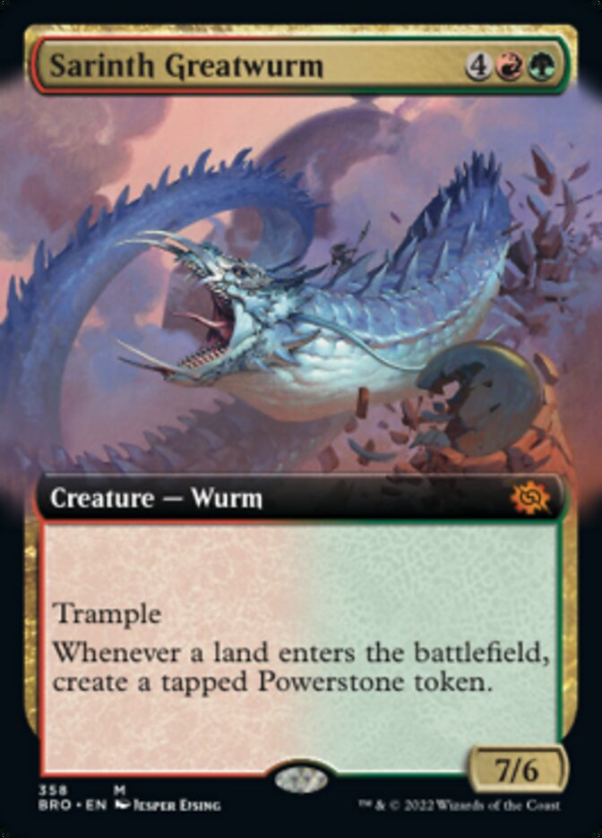 Sarinth Greatwurm (Extended Art) [The Brothers' War] [Foil]