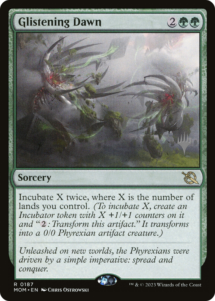 Glistening Dawn (Promo Pack) [March of the Machine Promos] [Foil]