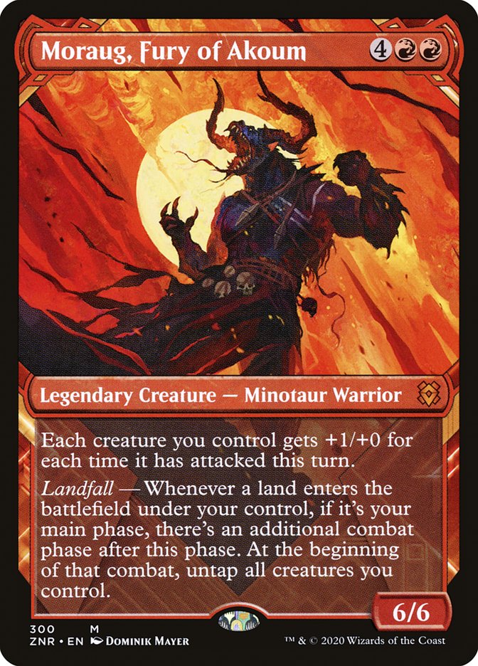 Moraug, Fury of Akoum (Showcase) [Zendikar Rising] [Foil]