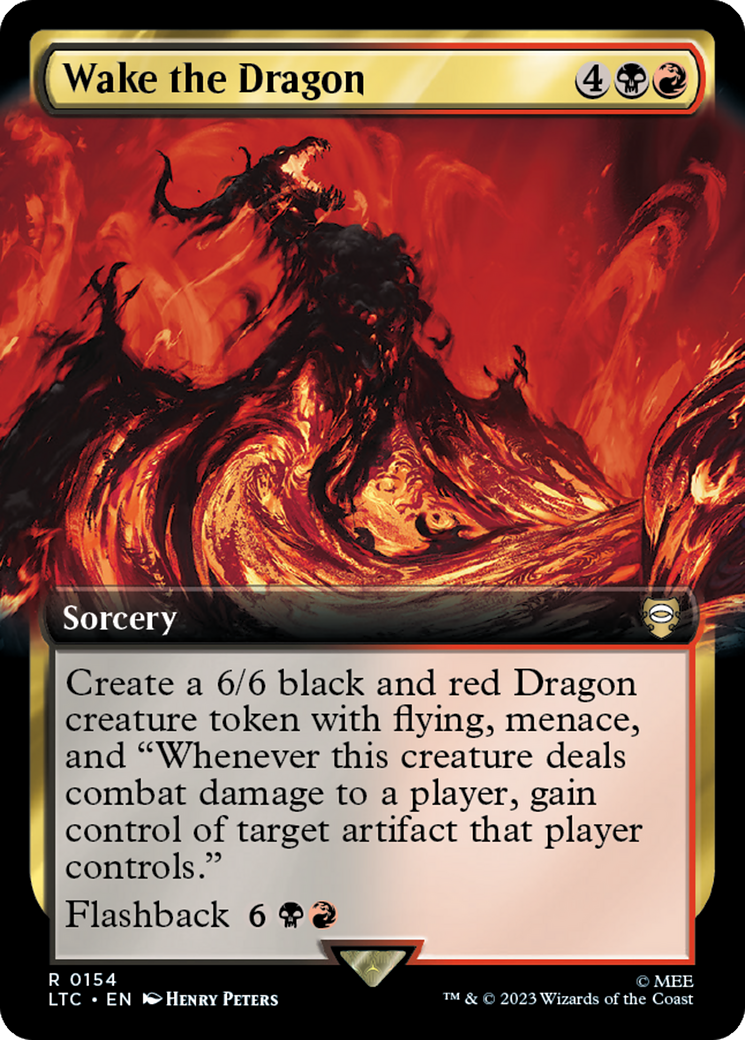 Wake the Dragon (Extended Art) [The Lord of the Rings: Tales of Middle-Earth Commander] [Foil]