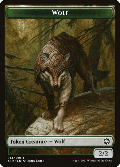 Wolf // Ellywick Tumblestrum Emblem Double-Sided Token [Dungeons & Dragons: Adventures in the Forgotten Realms Tokens] [Foil]