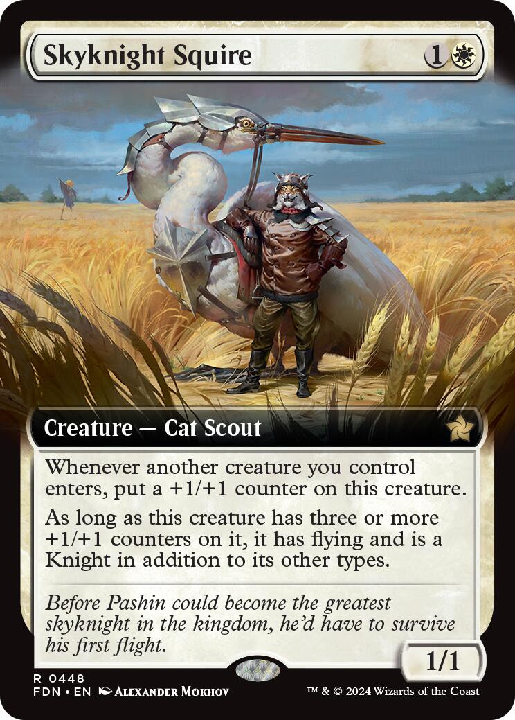 Skyknight Squire (Extended Art) [Foundations] [Foil]