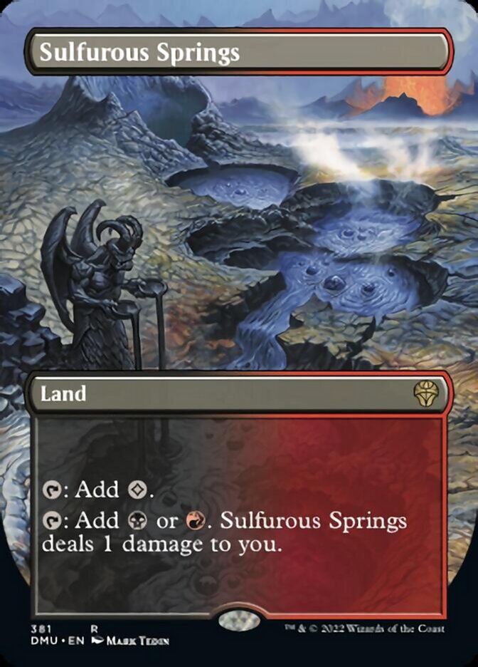 Sulfurous Springs (Borderless Alternate Art) [Dominaria United] [Foil]