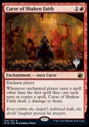Curse of Shaken Faith (Promo Pack) [Innistrad: Midnight Hunt Promos] [Foil]