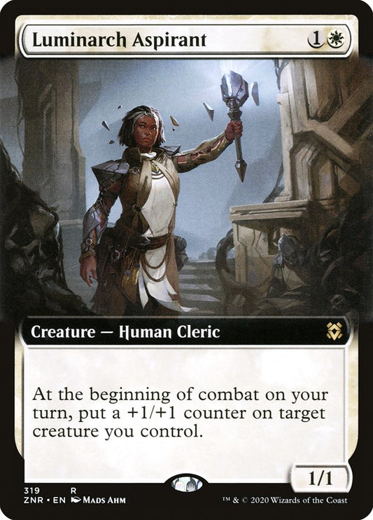 Luminarch Aspirant (Extended Art) [Zendikar Rising] [Foil]