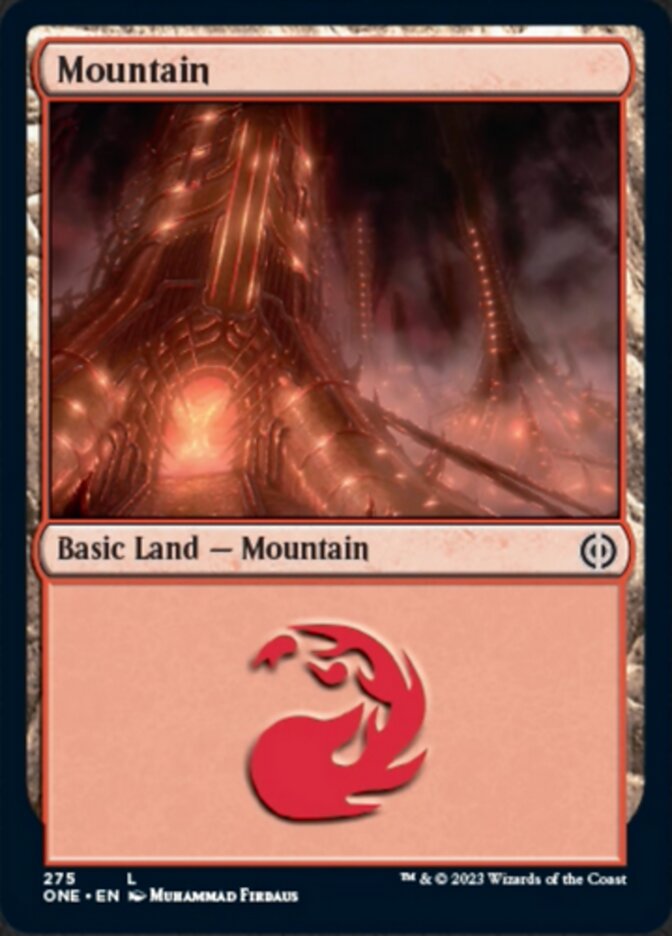 Mountain (275) [Phyrexia: All Will Be One] [Foil]