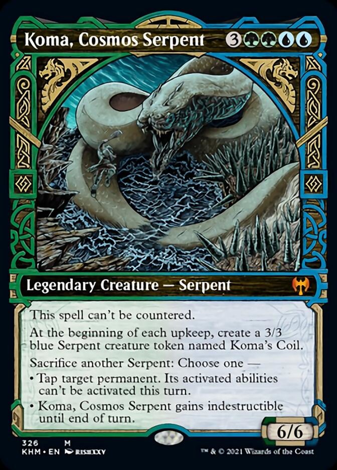 Koma, Cosmos Serpent (Showcase) [Kaldheim] [Foil]