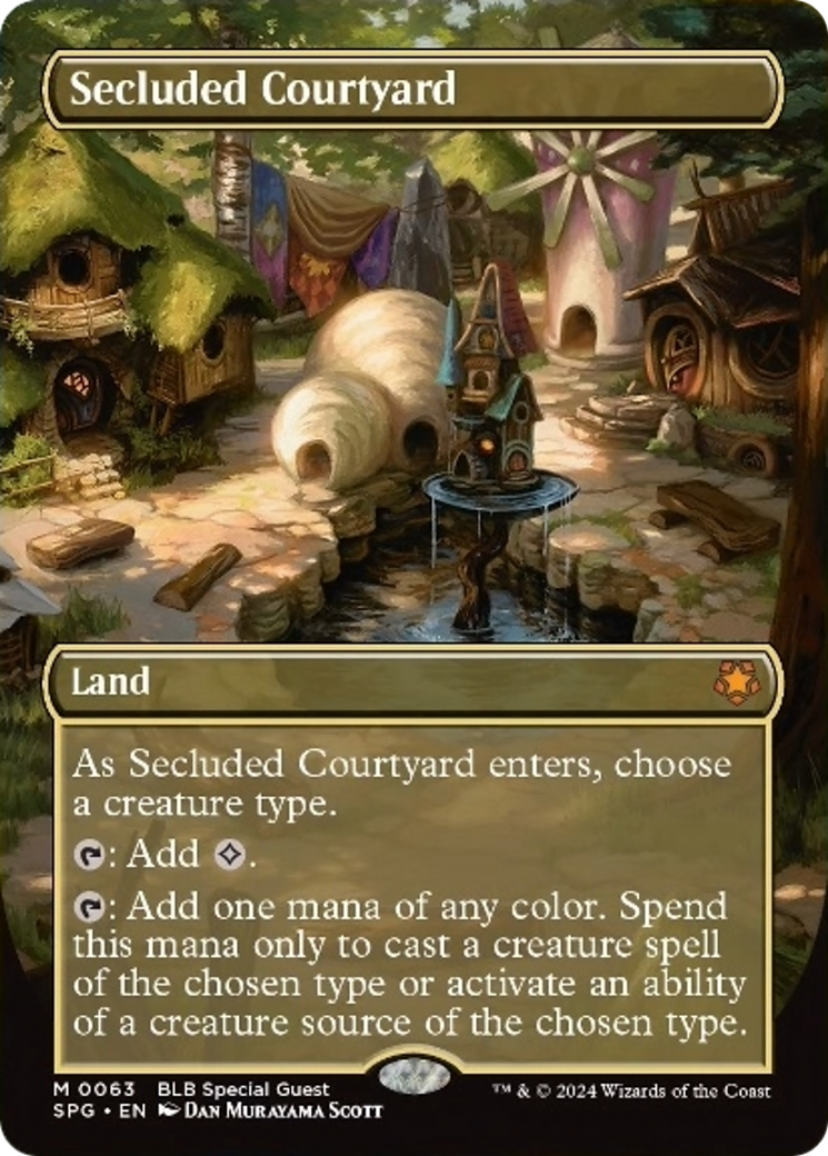 Secluded Courtyard (Borderless) [Bloomburrow Special Guests] [Foil]
