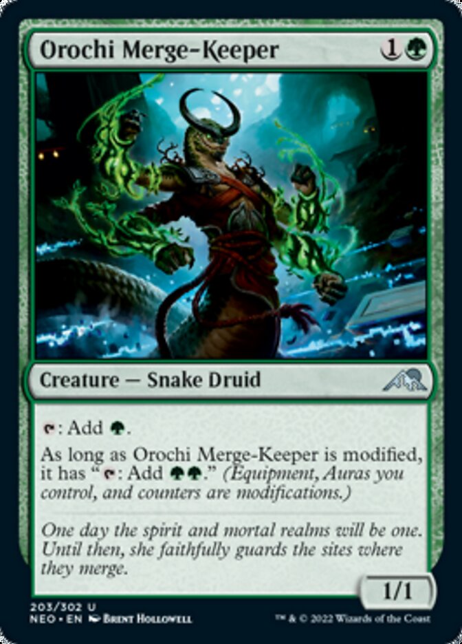Orochi Merge-Keeper [Kamigawa: Neon Dynasty] [Foil]