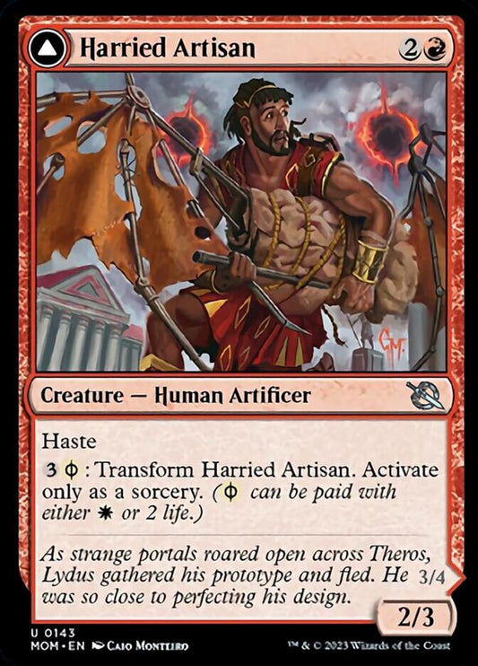 Harried Artisan // Phyrexian Skyflayer [March of the Machine] [Foil]