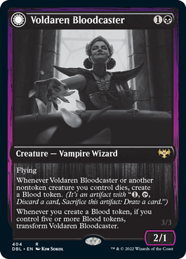 Voldaren Bloodcaster // Bloodbat Summoner [Innistrad: Double Feature] [Foil]