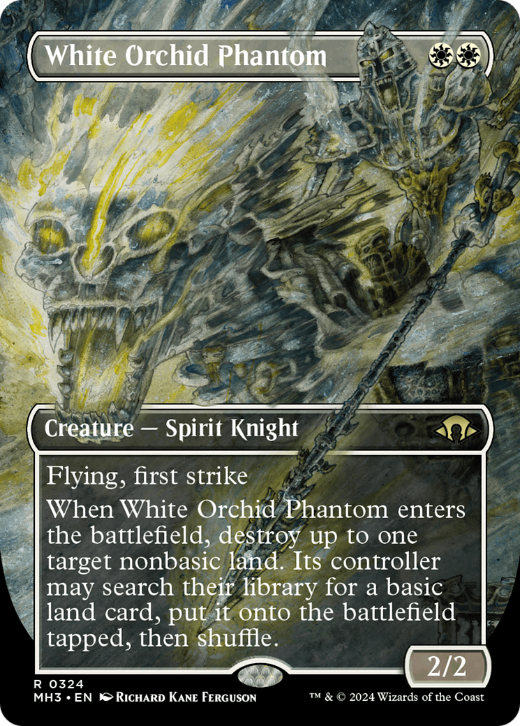 White Orchid Phantom (Borderless) [Modern Horizons 3] [Foil]