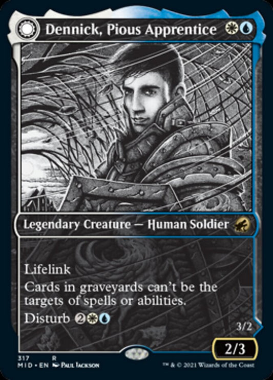 Dennick, Pious Apprentice // Dennick, Pious Apparition (Showcase Eternal Night) [Innistrad: Midnight Hunt] [Foil]