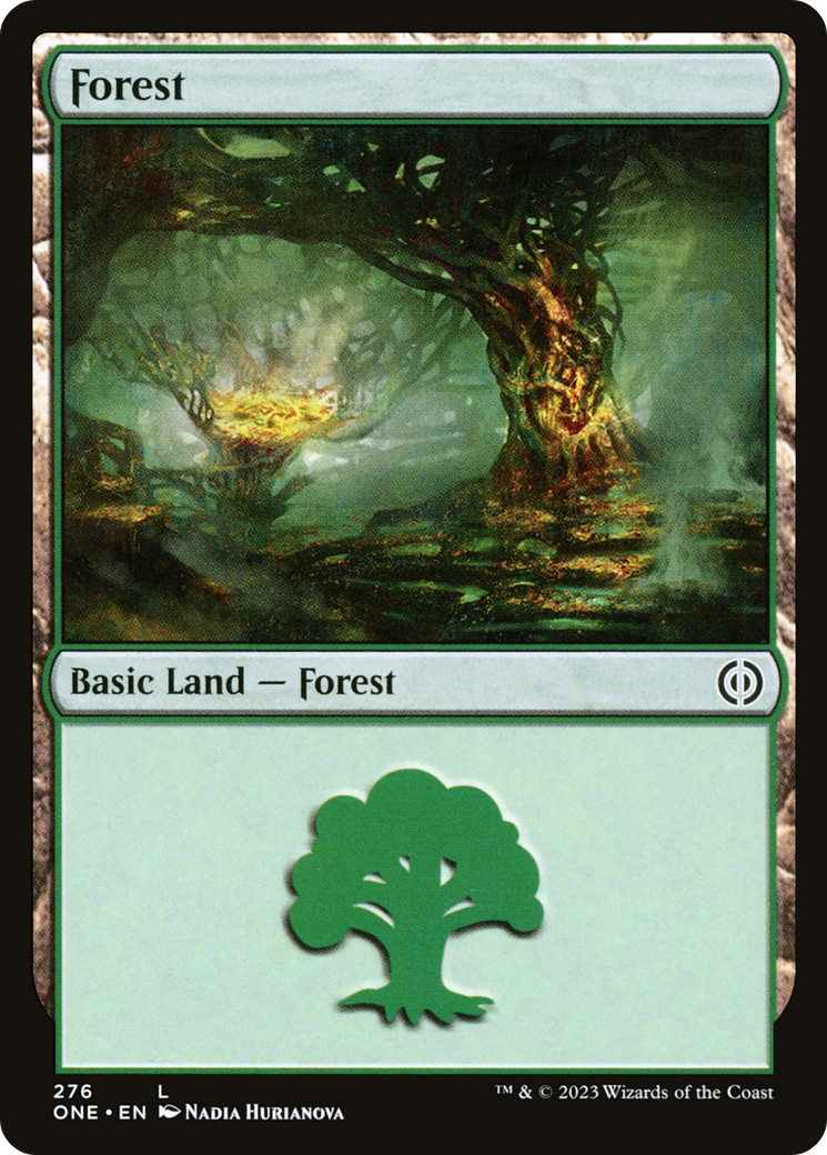 Forest (276) [Phyrexia: All Will Be One] [Foil]