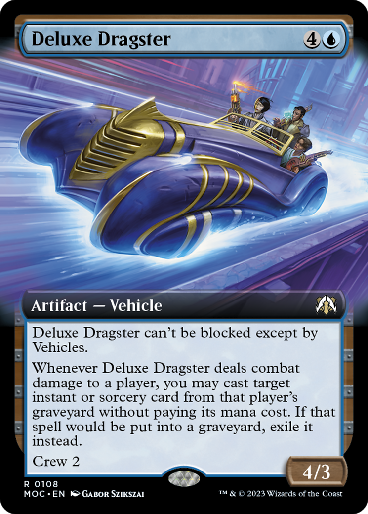 Deluxe Dragster (Extended Art) [March of the Machine Commander] [Foil]