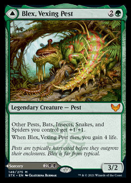 Blex, Vexing Pest // Search for Blex [Strixhaven: School of Mages] [Foil]