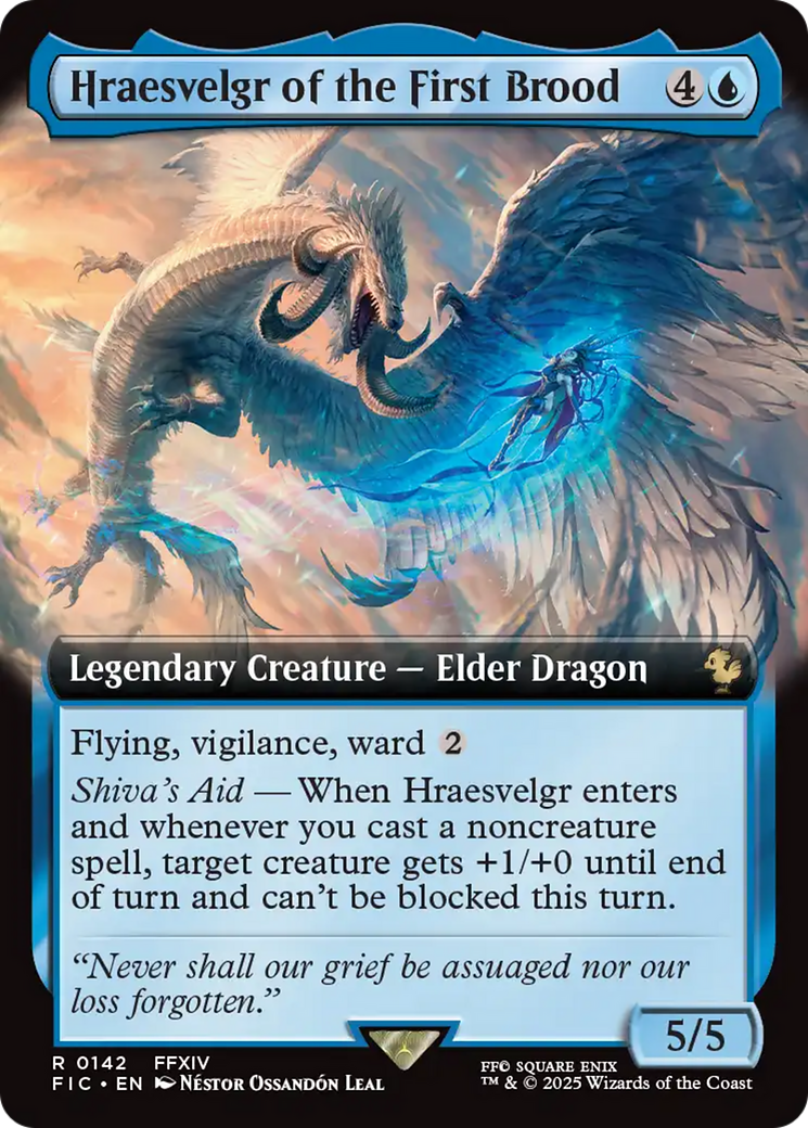 Hraesvelgr of the First Brood (Extended Art) [FINAL FANTASY Commander] [Foil]
